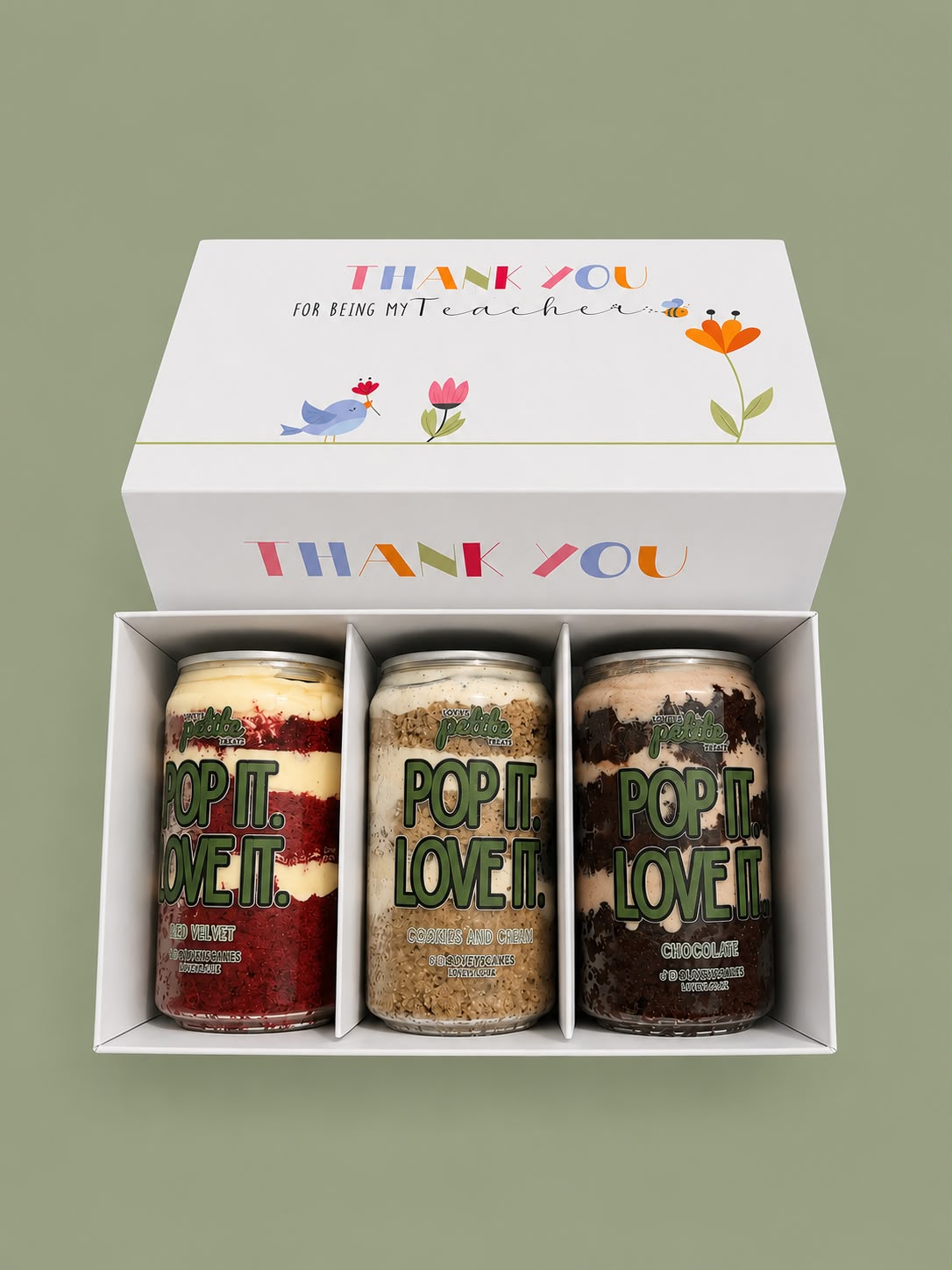 Thank you Teacher - Box of 3 Large Cans